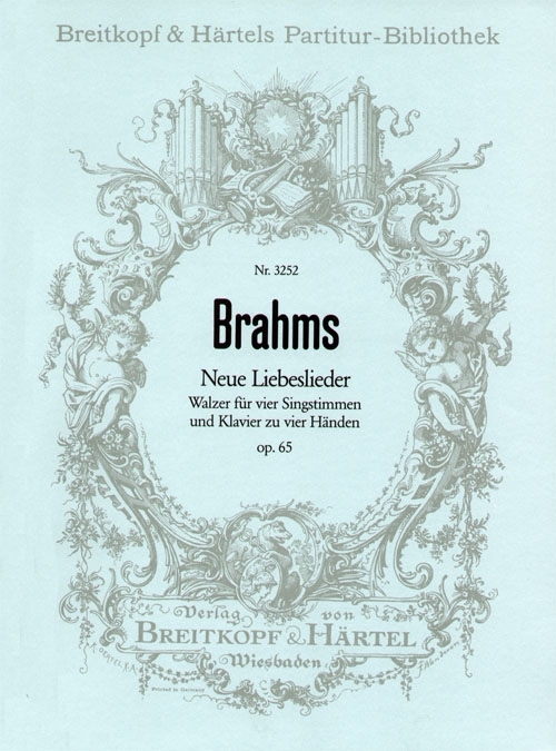 【輸入楽譜】ブラームス,Johannes:新しい愛の歌Op.65～4人のソリストとピアノ連弾伴奏のための[ブラームス,Johannes]